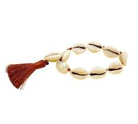 AURA MART Kaudi Mala Necklace Jaap mala for Meditation Mantra & Pooja Astrology Organic Sea Shell/Kauri Jewellery for Men & Women - 9+1 Kaudi