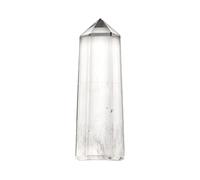 AURA MART Natural Reiki Healing Clear Quartz Crystal Wand Obelisk Pencil Stick Energy Massage Points Tower Spiritual Chakra Aura to Decrease Negativity Quality (Size 2 Inches)