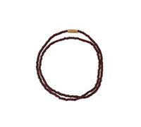 AURA MART Sandalwood Kanthimala small size, stylish and Handmade, necklace - hare krishna kanthi mala, 3 Round (Triple Layer) for Neck Wearing for Men and Women | Pack of 1