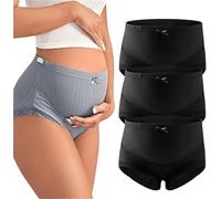 Aura Maternity Underwear, Aura Pure Comfort Cotton Panties, Women's Seamless High Waist Panties (3PCS-B,5XL)