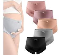 Aura Maternity Underwear, Aura Pure Comfort Cotton Panties, Women's Seamless High Waist Panties (5PCS-A,4XL)
