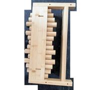 AURA NEST Bamboo Wall-Mounted Coat Rack with Retractable Hooks (Black, 3-Hook with Shelf)