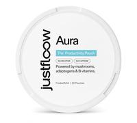 Aura Nootropic Pouch | Nicotine-Free Focus & Calm Energy | Frosted Mint | 20 Pouches | Mushrooms, Adaptogens & B Vitamins