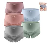 Aura Pure Comfort Cotton Panties, Aura Cotton Panties, Women's Seamless High Waist Panties (5PCS-D,XL)