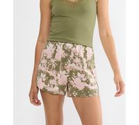 Aura Spotlight Printed Shorts Khaki Floral Print