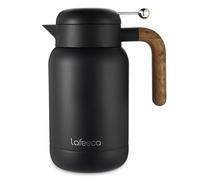 Aura Thermal Coffee Carafe Tea Pot for Keeping Hot & Iced Cold - Vacuum Insulated - Thermos Water Pitcher - Beverage Dispenser - Cool Touch Handle & Lid - BPA Free - 1.5 Liter - Black
