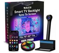 Aura TV Backlight for 70-85 Inch TV, Camera-Based LED TV Backlight for High Color Sync Accuracy, Voice and App Control, RGBMC LED Light Strip, Immersive TV Lighting Experience