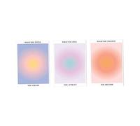 Aura Wall Art Colorful Gradient Art Prints Abstract Poster Wall Pictures Decor for Home Office 30x40cm poster