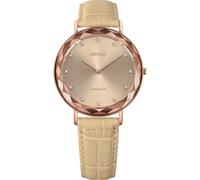 JOWISSA Women's Aura 39MM Champagne Leather Band Quartz Analog Watch J5.565.L