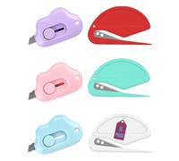 AURAADORN - 6 Pack Letter Openers, Shrink Box Cutter, Adorable Portable Envelope Opener, Gift Wrap Cutter, Envelope Cutter (6)