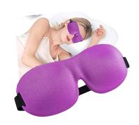 AURAADORN Soft 3D Blackout Sleep Eye Mask 1 Pack for Side Sleepers, Men，Women ，Adjustable Velcro, Night Blindfold,Travel Relaxation (Black)