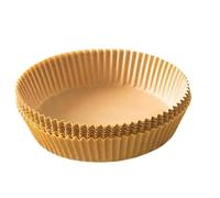 Auraalcove100 Pieces of Disposable Paper Liners for air fryers Food-Grade, Water- and Oil-Proof Parchment for Baking, Roasting and Microwave(100pcs,21 cm)