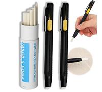 AuraBeen 2pcs Heat Erasable Pen for Fabric - Chalk Pens with 20 Replacement Refills, Tailors Chalk for Sewing, DIY Quilting Embroidery Fabric Marker