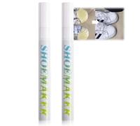 AuraBeen 2PCS Shoe Repair Pen - White Trainer Cleaner Pen, Leather Dye Restore & White Shoe Polish Marker, Sneaker Restorer & Cleaner Marker Kit