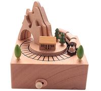 Auracure Wooden Box Featuring Mountain With Small Moving Magnetic Plays