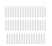 AuraDecor Pack of 50 Stick Candles || Especially Meant for Healing , Chakras, Ritual Candles , Decoration, Lighting , Home Decor || Burning Time 3 to 4 Hours Each (White)
