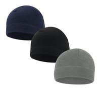 Aurafly 3 Pieces Winter Thermal Cycling Hats, Comfortable Polar Fleece Running Hat, Cycling Hat Under Helmet for Men and Women, Warm Skull Cap for Skiing Football Jogging Outdoor Sports