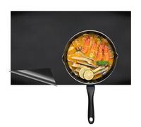 Aurafly 61x53cm Large Induction Hob Protector Mat Silicone Induction Hob Cover Heat Resistant Stove Cover Multifunctional Silicone Mat Cooktop Scratch Protector for Induction Stove