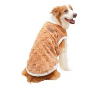 Aurafly Dog Jumper for Cold Weather, Soft Flannel Warm Pullover Vest, Pet Winter Sweater with D-Ring, Windproof Jumper for Medium Large Dogs (Brown, 8XL)