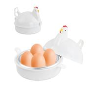 Aurafly Microwave Egg Cooker Chicken Shaped Poachers Egg Steamer for 4 Eggs, Potable Eggs Boiler for Home Kitchen
