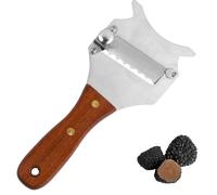 Aurafly Stainless Steel Truffle Slicer, Professional Cheese Slicer with Wooden Handle Chocolate Truffle Shaver Stainless Steel Chocolate Planer for Home Kitchen Restaurant