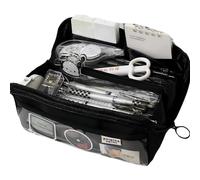 AuraGlor Big Capacity Pencil Case 8 Compartments Large Pencil Pouch Pen Bag Pencil Box Holder Organizer Simple Storage Aesthetic Stationery Cosmetic for Adults Men Women Office Essentials (Black)