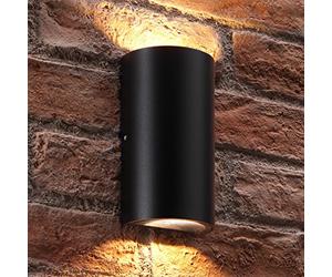 Auraglow 11w Indoor/Outdoor Double Up & Down Integrated LED (Warm White) Wall Light - Curved