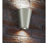 Auraglow 14W Indoor / Outdoor Double Up & Down Wall Light - Silver - Cool White