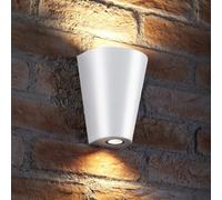 Auraglow 14W Indoor / Outdoor Double Up & Down Wall Light - White - Warm White