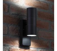 Auraglow Dusk Till Dawn Sensor Black Up & Down Outdoor Wall Security Light - Cool White