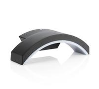 Auraglow Arch Outdoor Wall Light Black, Integrated LED Warm White | IP54 weatherproof modern lamp, 7.5W 385 lumen, powder coated aluminium, for porch, garden, driveway and house front