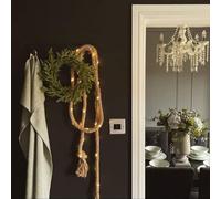 Auraglow Battery Powered 60 LED Indoor Outdoor Home & Garden Natural Hemp Rope String Fairy Light, Ideal for Christmas, Mantles, Gazebos, Posts and Trees (2)