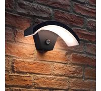 Auraglow Black Arch Integrated Led Motion Sensor Pir Outdoor Wall Light - Adobe