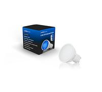 Auraglow Blue GU10 LED Bulb 5W, Coloured Spotlight, 1 Pack | 50W equivalent mood lighting for uplighter, downlighter and plant display, 15000 hour life, low energy