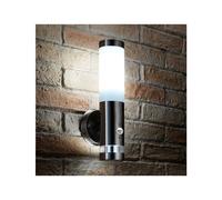Auraglow Brushed Chrome Dual Function PIR Infrared Motion Sensor Detector LED Wall Light (Cool White)