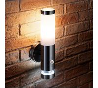 Auraglow Brushed Chrome Dual Function PIR Motion Sensor Wall Light - BUCKLEBURY - Fitting Only