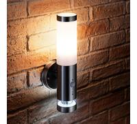 Auraglow Brushed Chrome Dual Function Pir Motion Sensor Wall Light - Bucklebury - Warm White (3000K)