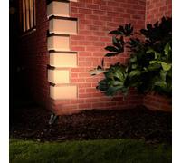 Auraglow Deep Recessed Garden Spike Light GU10 Holder IP54 Outdoor Uplighter - Warm White LED Light Bulb Included - 1 Pack