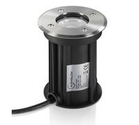 Auraglow Deep Recessed Gu10 Holder Garden Ground Path Deck Light Ip67 Driveway Outdoor Uplighter - Four Pack