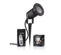 Auraglow Deep Recessed GU10 Holder Garden Spike Light Outdoor Uplighter & RF Remote Control Colour Changing LED Light