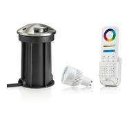 Auraglow Deep Recessed Ip67 Outdoor Deck Light - Anti-Dazzle - Colour Changing With 8 Zone Remote - 1 Pack