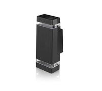 Auraglow Double Up and Down Wall Light Black, Fitting Only, Outdoor