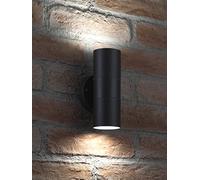 Auraglow Double Up and Down Wall Light Matte Black, Cool White LED