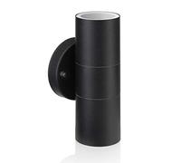 Auraglow Double Up and Down Wall Light Matte Black Steel, Fitting Only