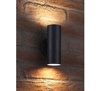 Auraglow Double Up and Down Wall Light Matte Black, Warm White LED