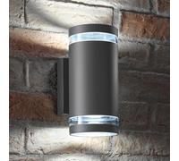 Auraglow Double Up & Down Wide Pillar Wall Light - Astra - Cool White
