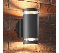 Auraglow Double Up & Down Wide Pillar Wall Light - Astra - Warm White