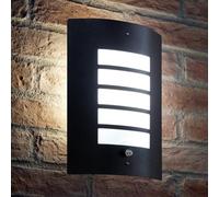 Auraglow Dusk Till Dawn Photocell Daylight Sensor Switch Outdoor Wall Light, Cool White - Black
