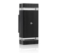 Auraglow Dusk Till Dawn Up and Down Wall Light Black, Fitting Only