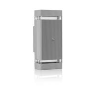 Auraglow Dusk Till Dawn Sensor Double Up & Down Outdoor Wall Security Light (Silver, Fitting Only)